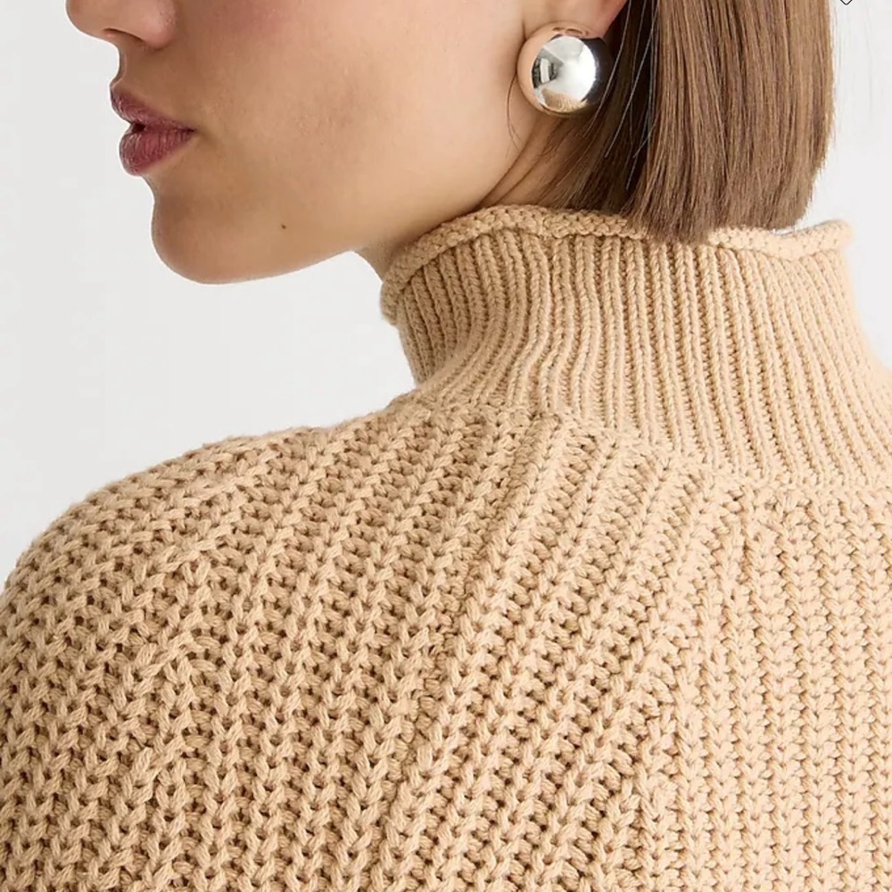 JCrew Relaxed Rollneck Sweater Light Brown - Size XL - Picture 2 of 7